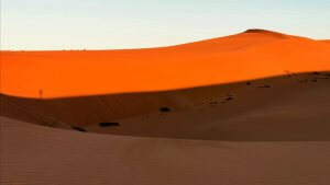 Into the sand dunes